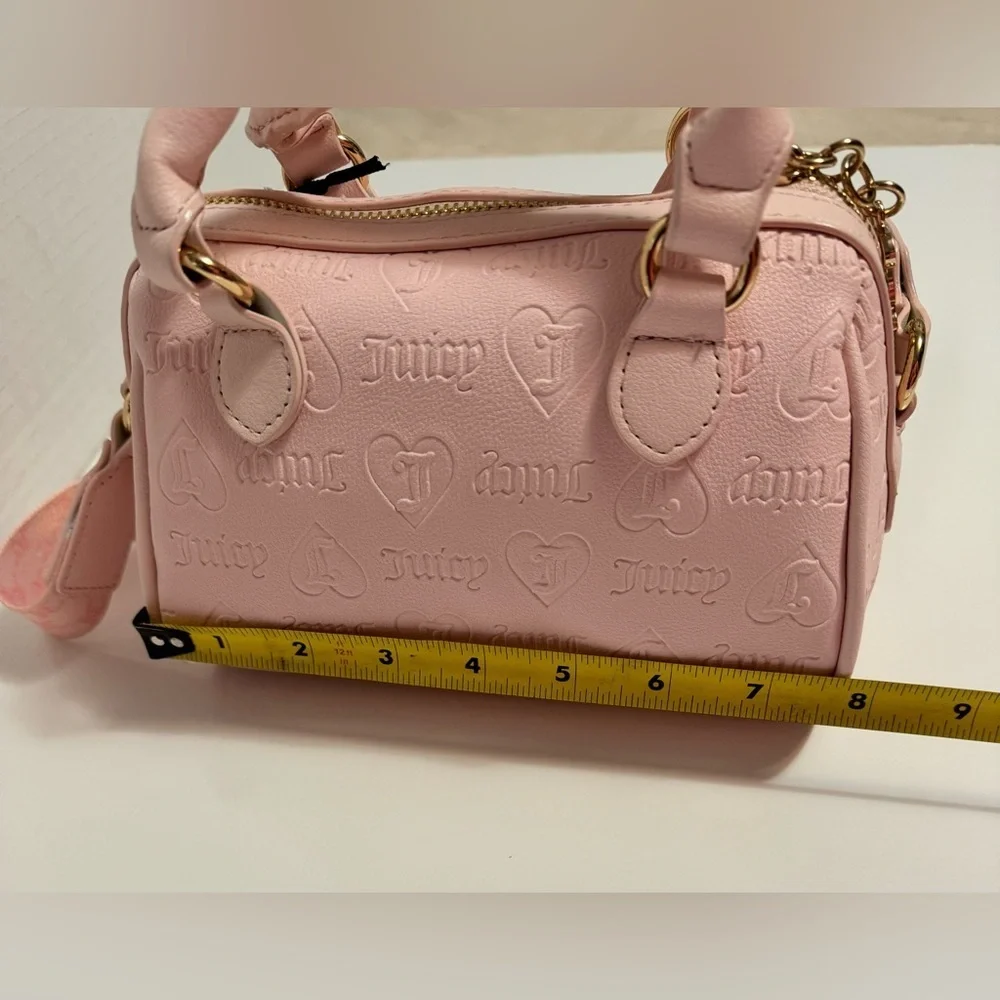 JUICY COUTURE dusty pink semi charmed satchel/crossbody bag